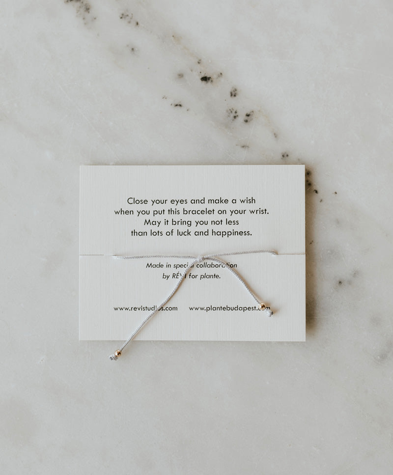 Make a wish karkötő, világosszürke