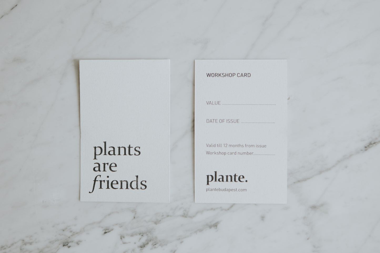 plante. Workshop Voucher