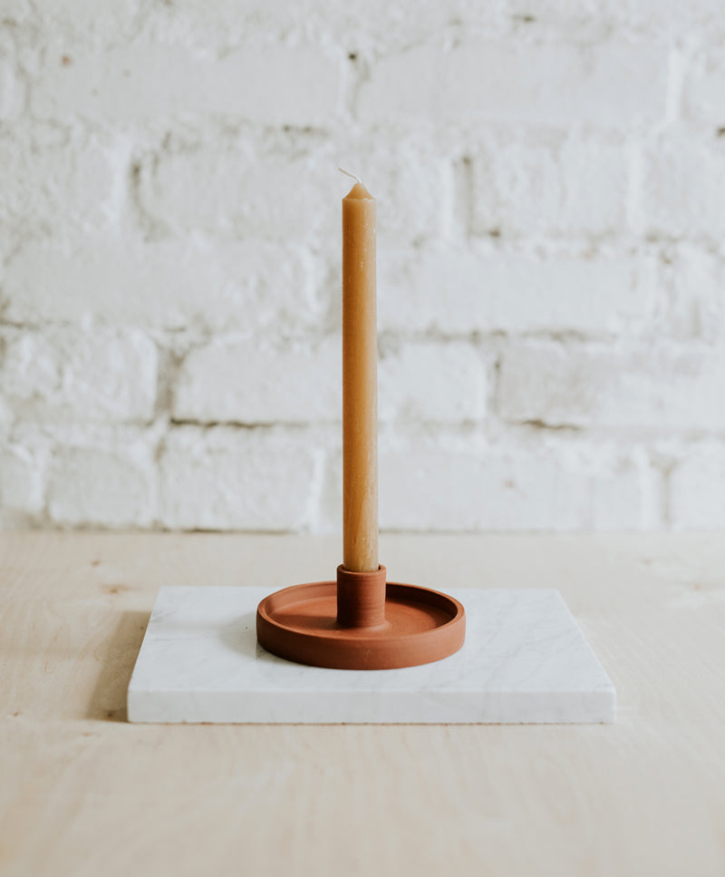 „Make a wish” taper candle holder, baked clay