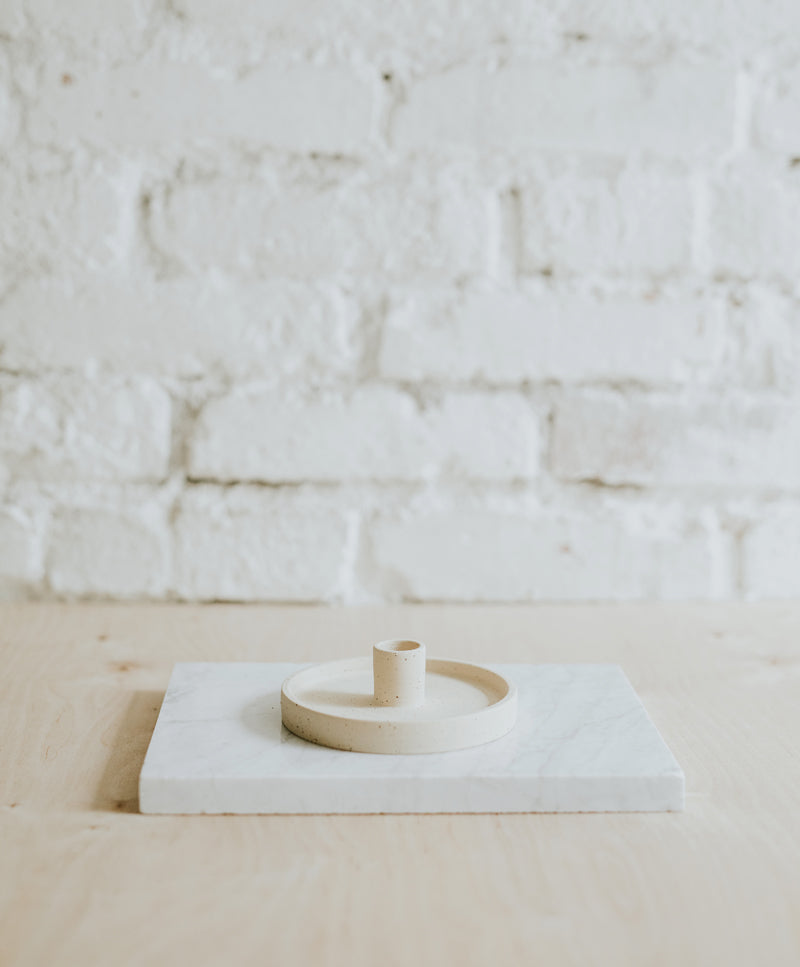 „Make a wish” taper candle holder, whisper white