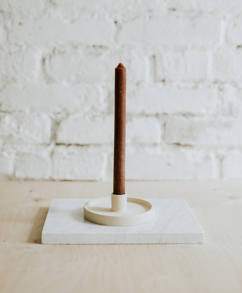 „Make a wish” taper candle holder, whisper white
