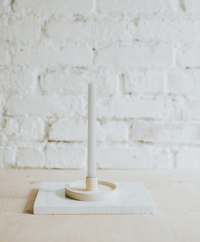 „Make a wish” taper candle holder, whisper white