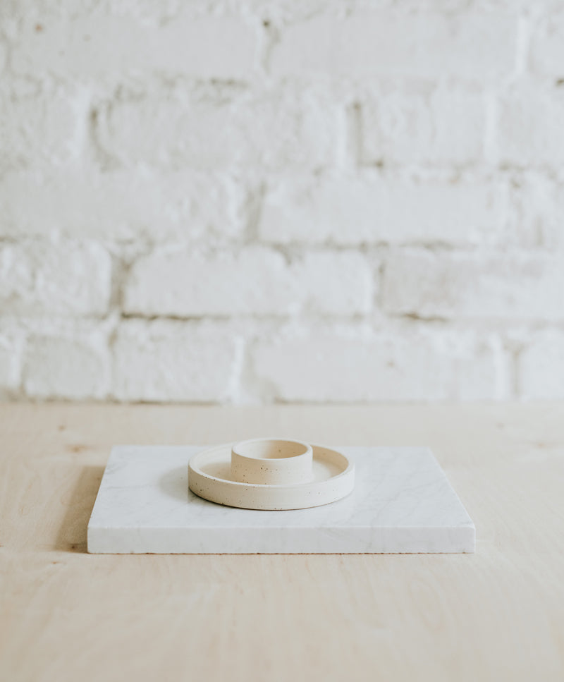 „Make a wish” pillar candle holder, whisper white