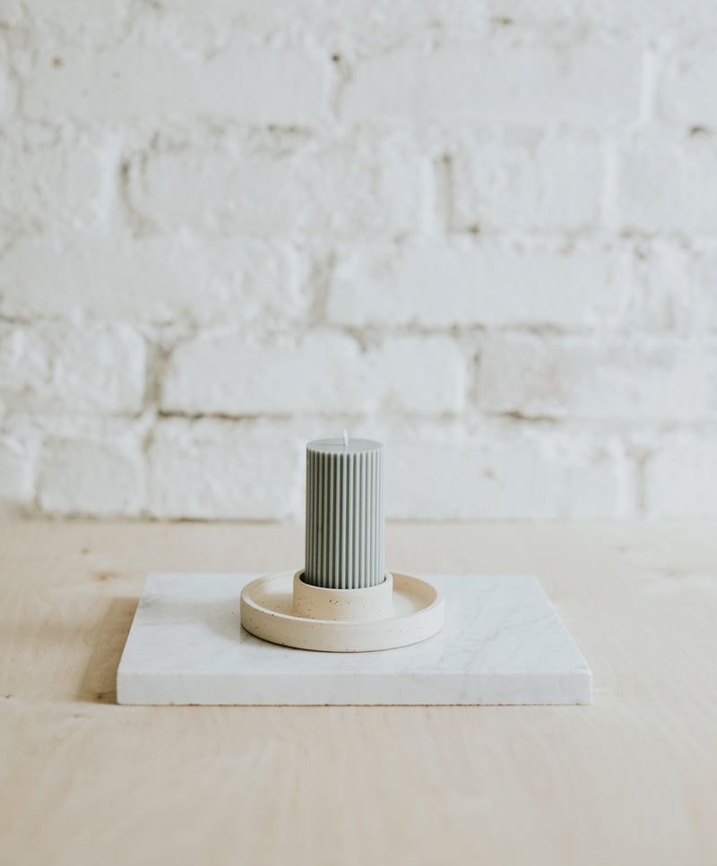 „Make a wish” pillar candle holder, whisper white