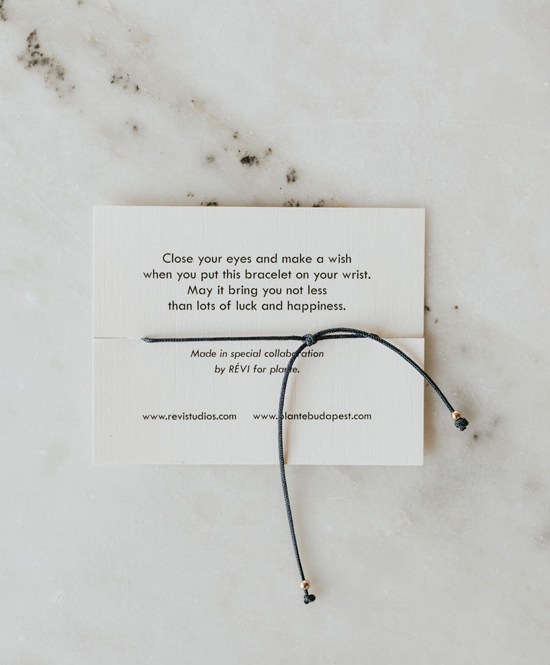 Make a Wish bracelet, dark blue