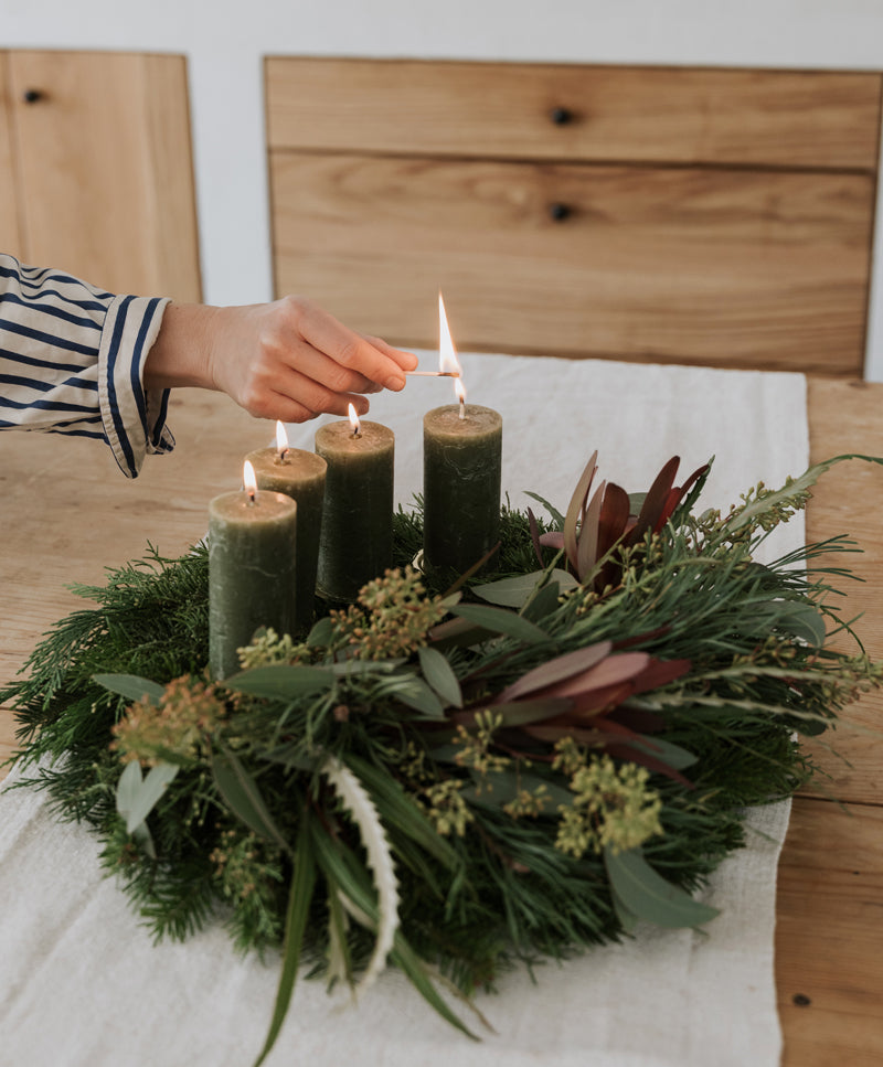 Velvet Woods Advent wreath