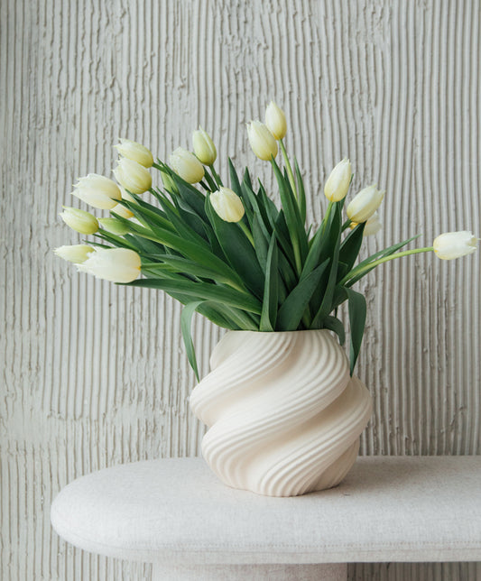 Tulipáncsokor, fehér